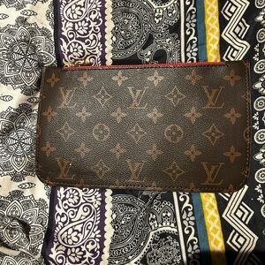 Louis Vuitton Brown and Tan Monogram Pouch